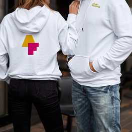 [PRE-ORDER] Hoodie met AF logo (wit)